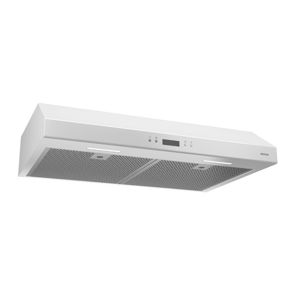 Broan 30 inch Convertible 450-CFM White Under Cabinet Range Hood