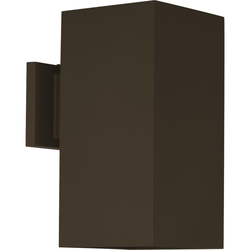 Progress Lighting LED Sq Cylinder 12-in H Antique Bronze Hardwired Dark Sky Integrated LED Outdoor Wall Light 955251