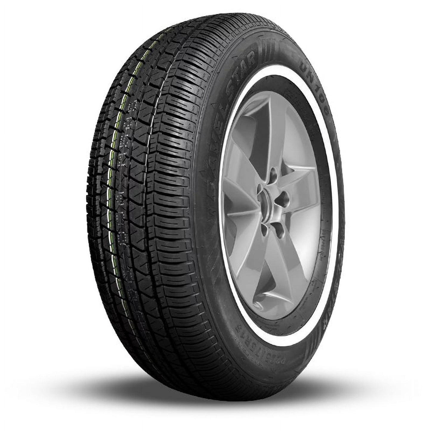 1 Travelstar UN106 175/70R14 84T Classic Vintage White Sidewall All Season Tires UNILLPCR042 / 175/70/14 / 1757014