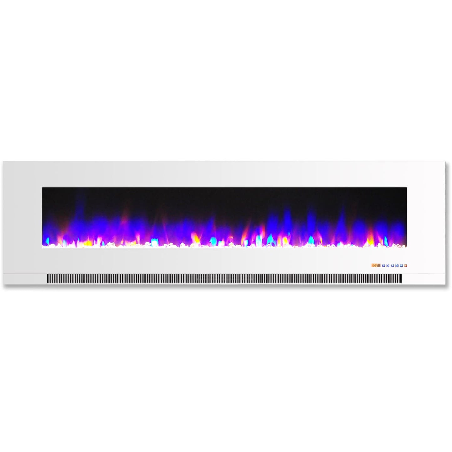 Cambridge 60-in W White Fan-forced Electric Fireplace CAM60WMEF-1WHT
