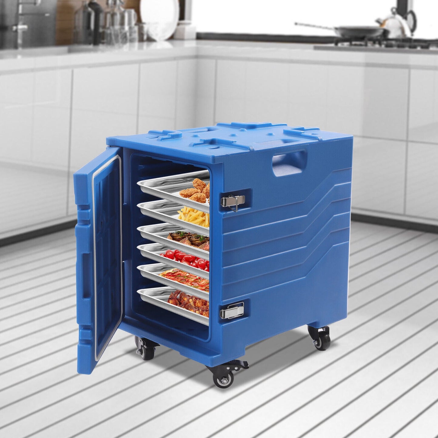 109 Qt Hot Box for Catering Commercial Insulated Food Warmer Pan Carrier with Wheels