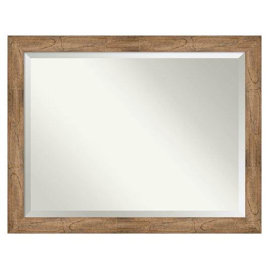 Amanti Art Owl 45.38-in x 35.38-in Framed Rectangle Bathroom Vanity Mirror ( Distressed Brown )