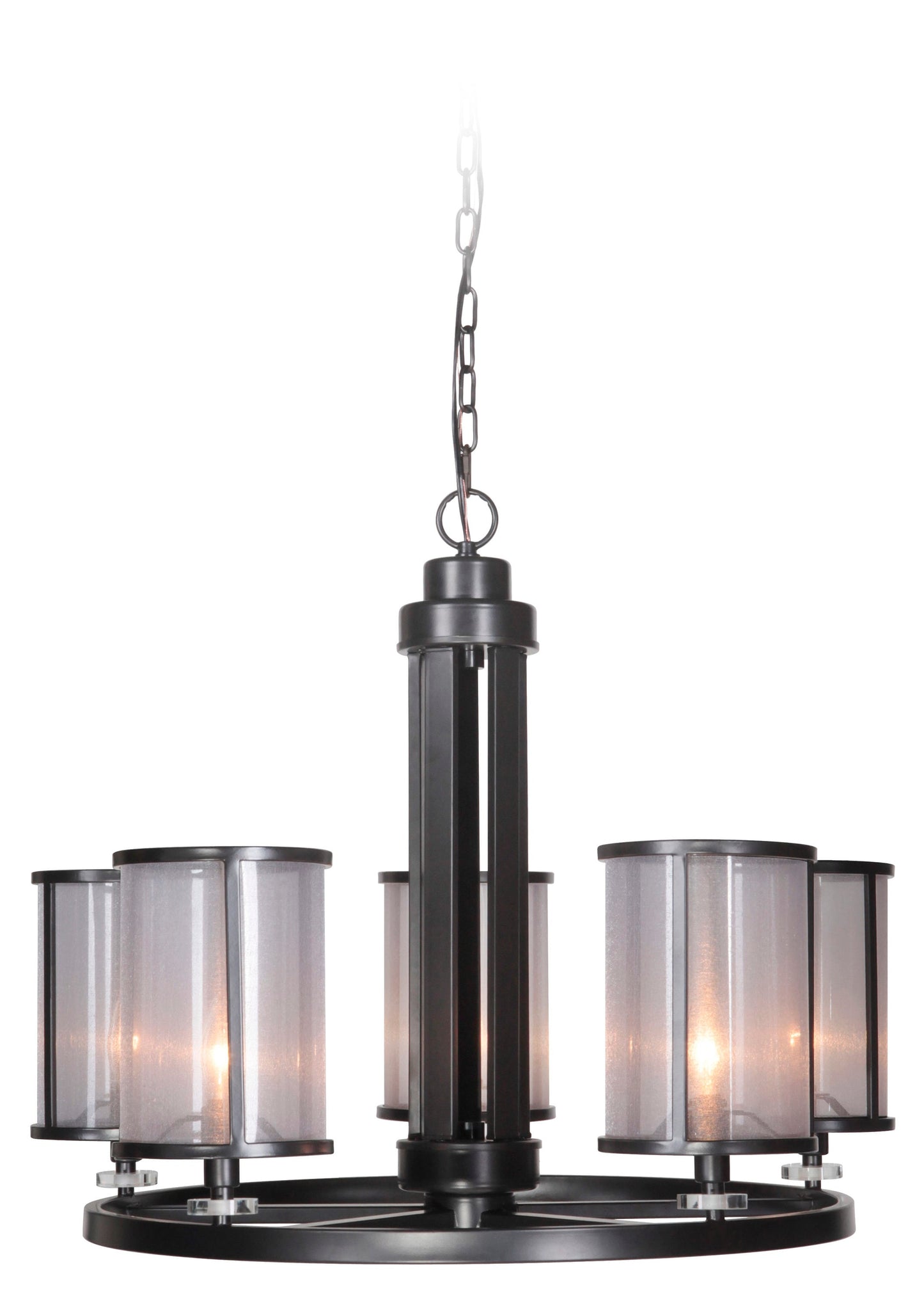 Craftmade Danbury 5 -Light Matte Black Transitional For Use in Bedrooms, Dining Rooms, Foyers, Kitchens, Living Rooms Chandelier 1605064