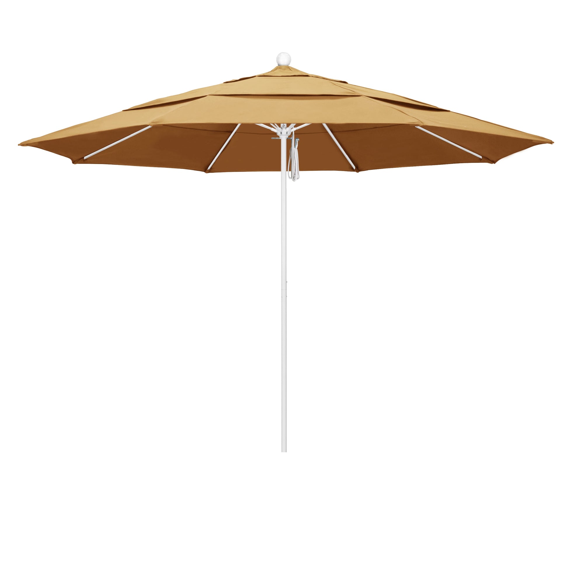 California Umbrella 11-ft Aluminum Yellow No-tilt Market Patio Umbrella