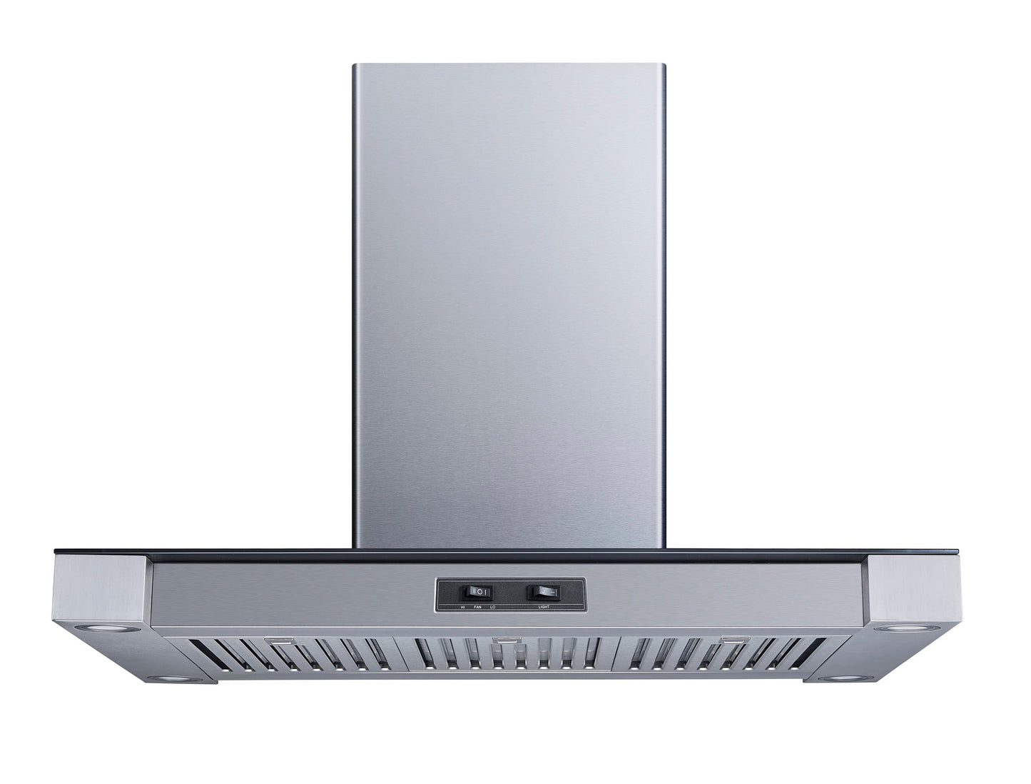 Winflo 36 inch Convertible 300-CFM Stainless Steel Island Range Hood