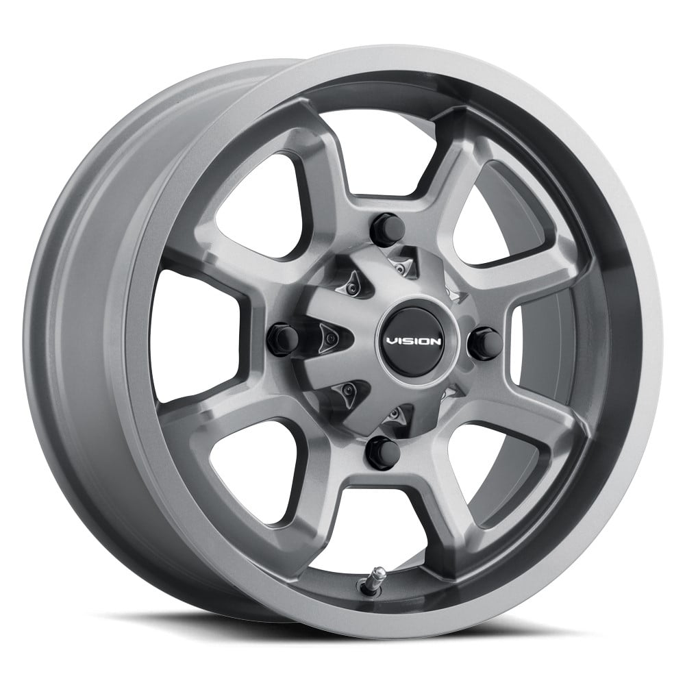 12x8 Vision ATV/UTV 415 Bomb UTV Gunmetal Wheel 4x110 (-10.2mm)
