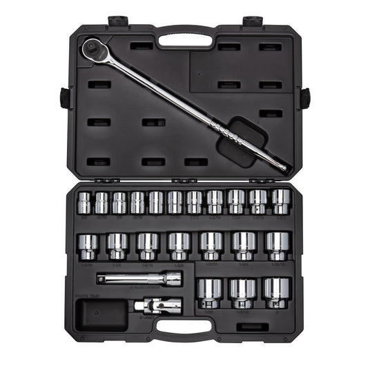 TEKTON 3/4-in Drive Standard (SAE) Shallow Socket Set 25 -Pieces