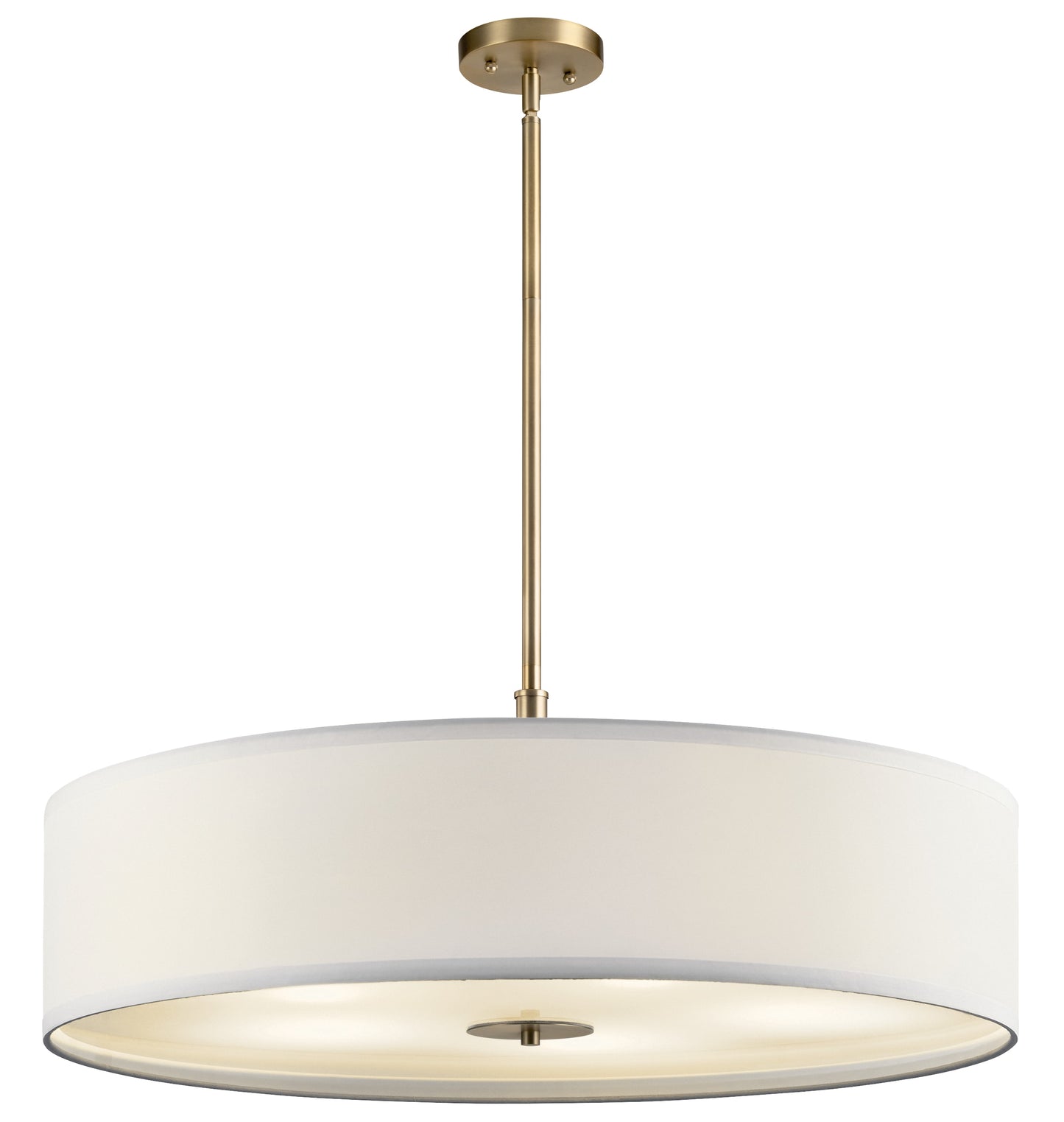 Kichler Drum 5 -Light Classic Bronze Transitional Etched glass Drum Large Hanging Pendant light 2548581