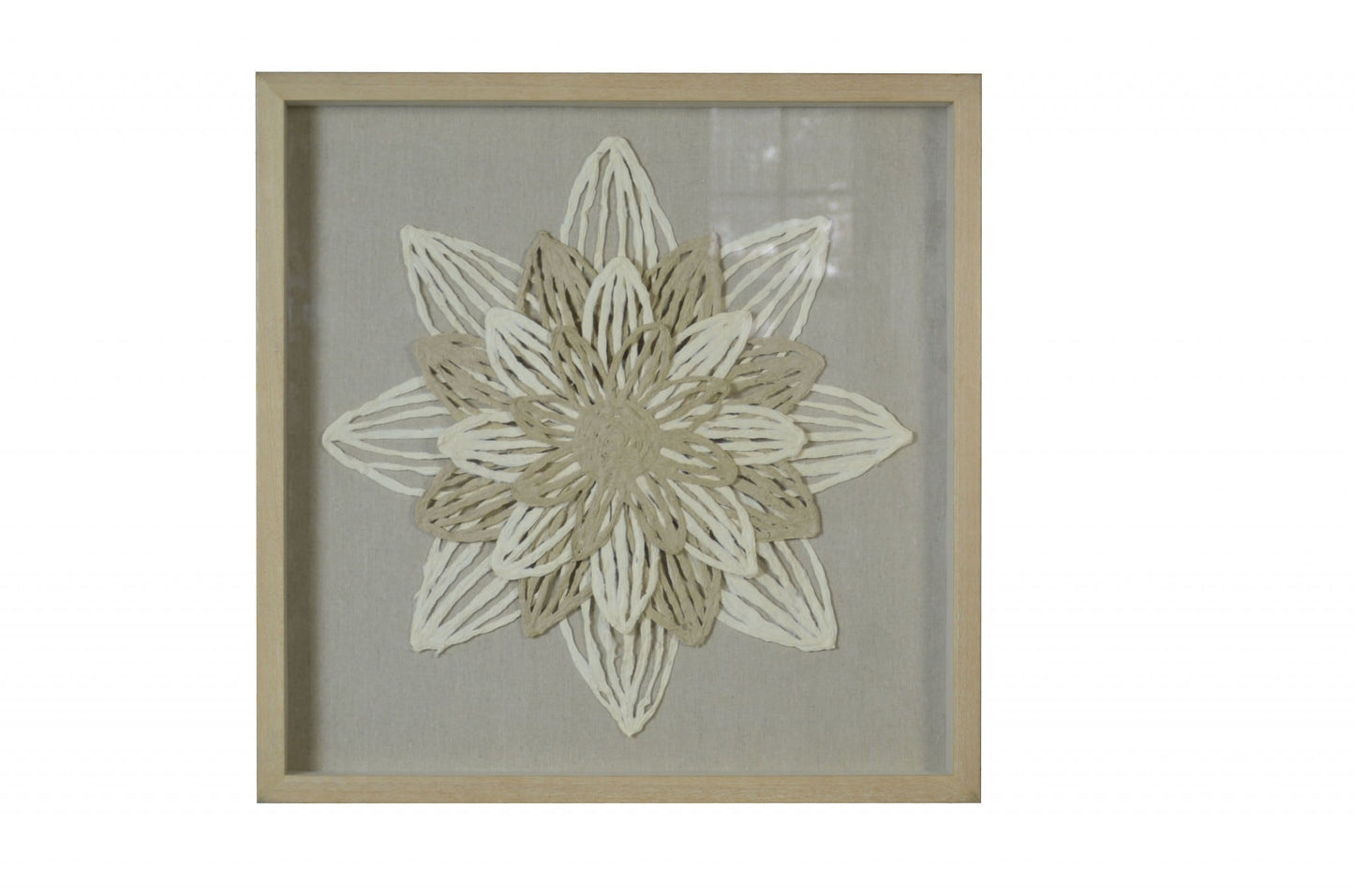 HomeRoots Brown Wood Framed 28-Inches H x 15-Inches W Floral Wood Shadow box
