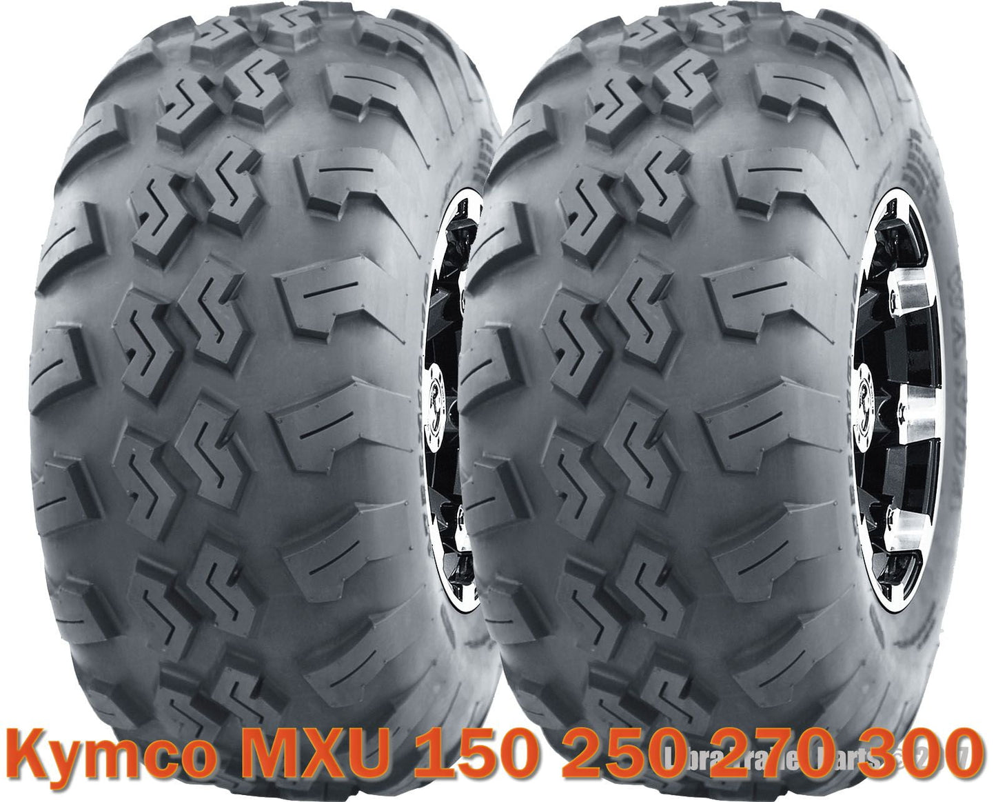 (2) 22x7-10 22x7x10 ATV front tires set Kymco MXU 150 250 270 300