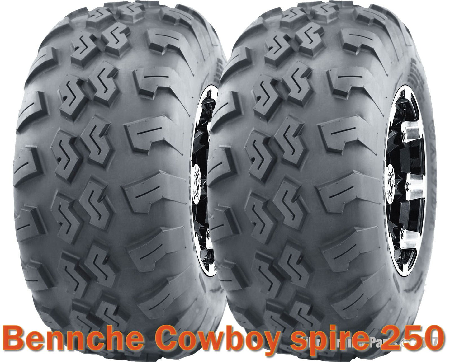 (2) 22x7-10 22x7x10 ATV front tires set Bennche Cowboy spire 250