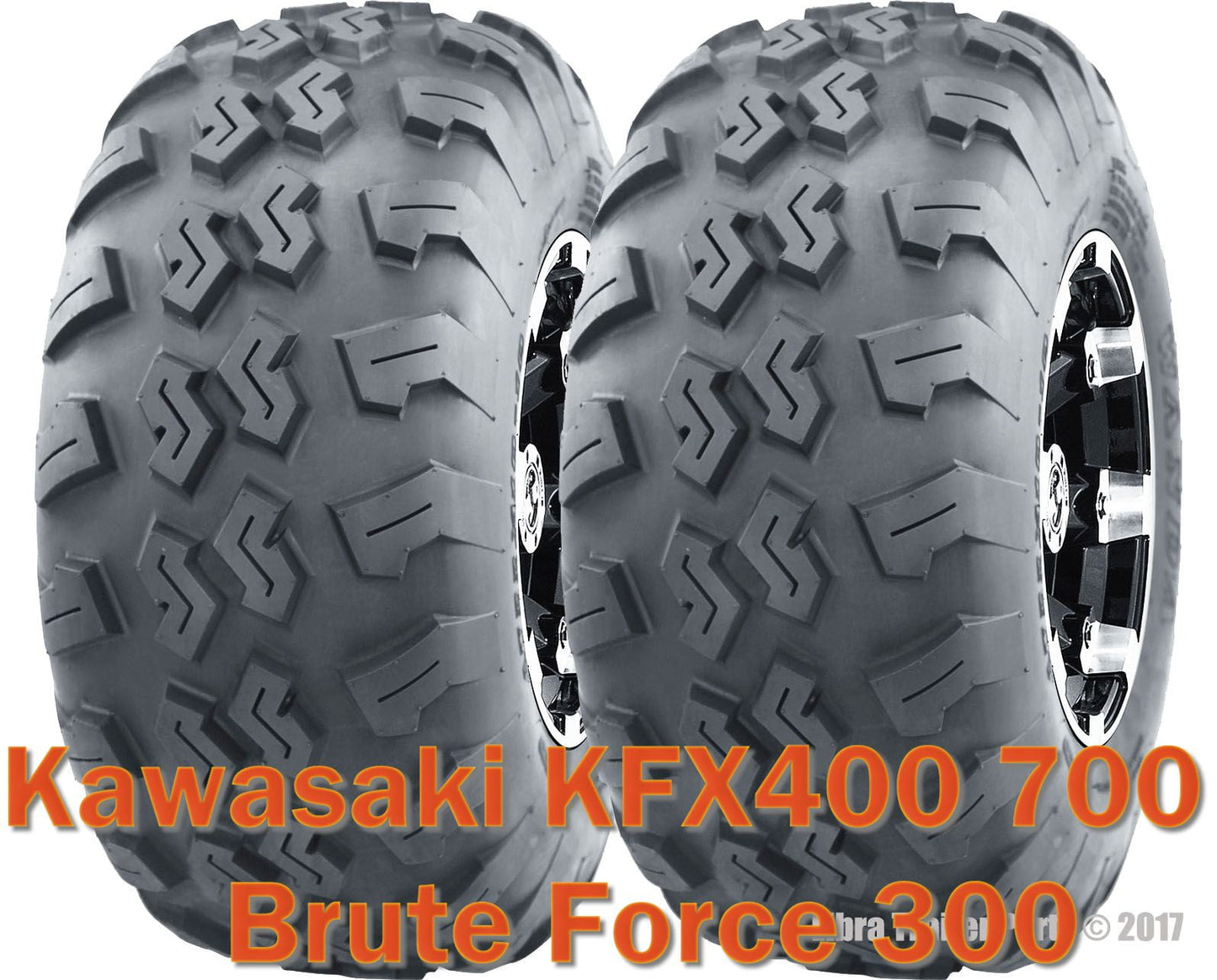 (2) 22x7-10 22x7x10 ATV front tires set Kawasaki KFX400 700 Brute Force 300