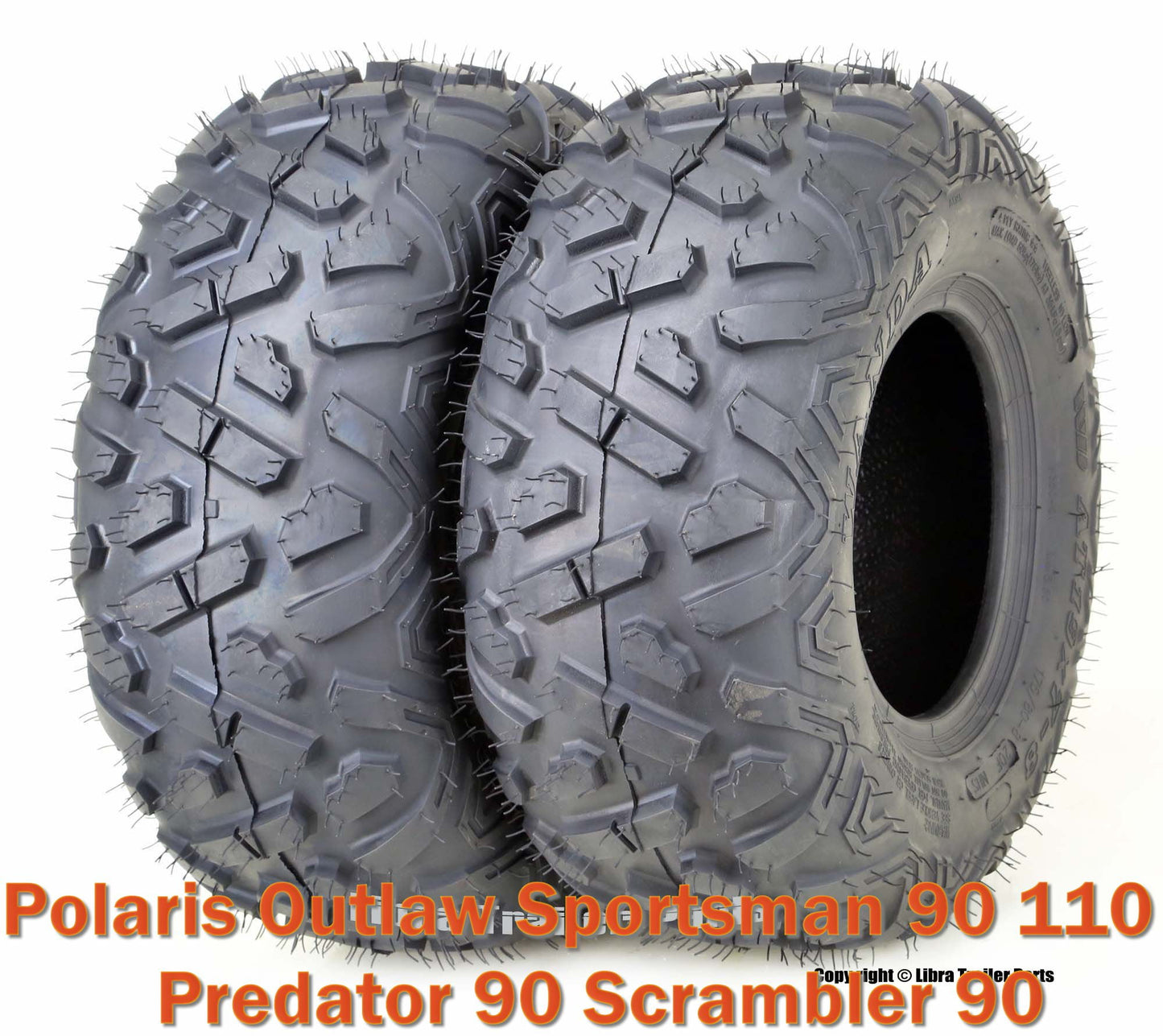 2 ATV tires 19x7-8 Polaris Outlaw Predator Sportsman Scrambler 90 110 front P350