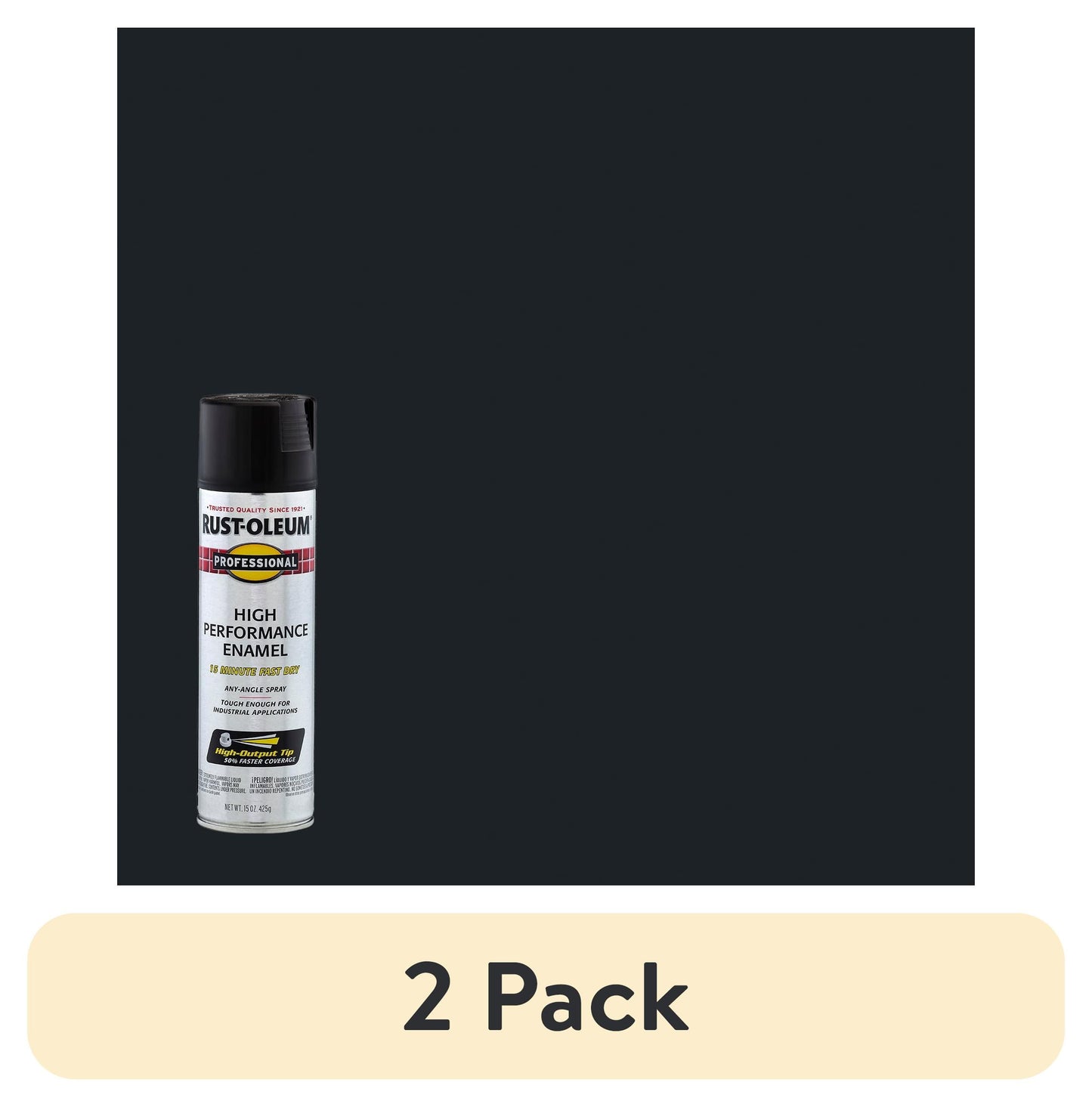 (12 pack) 6 Pack, Black, Rust-Oleum Professional High Performance Flat Enamel Spray Paint-7578838, 15 oz