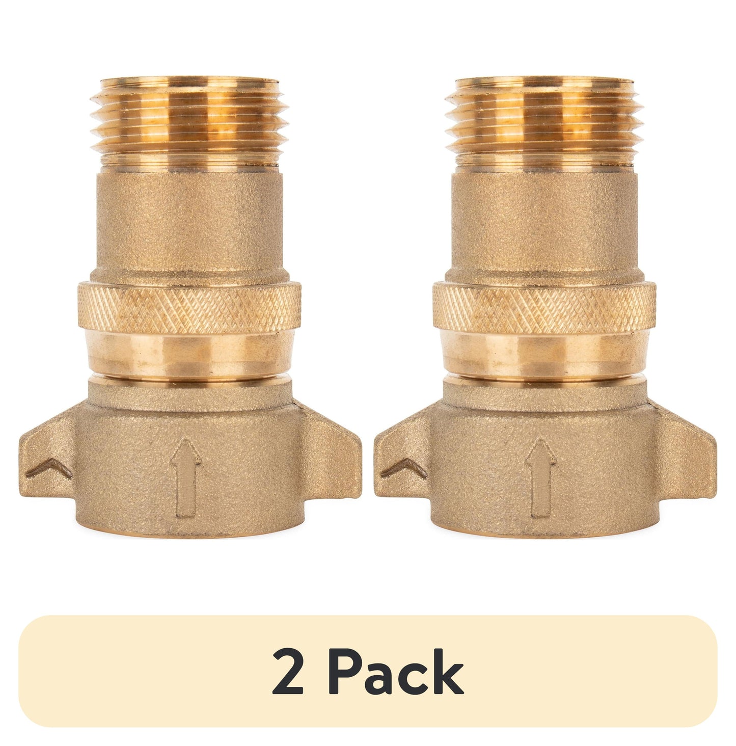 (2 pack) Camco RV Water Pressure Regulator - Reduces Water Pressure to 40-50 PSI – Brass (40051)