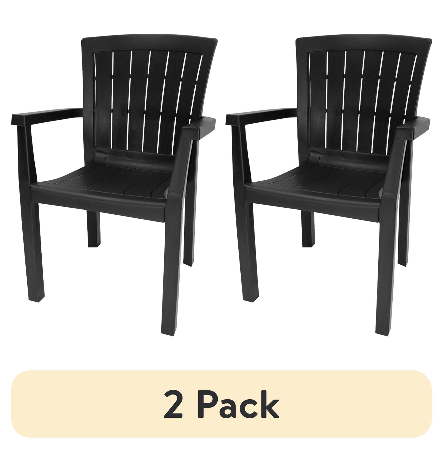 (2 pack) Gracious Living Martha Vineyard Stackable Armchair