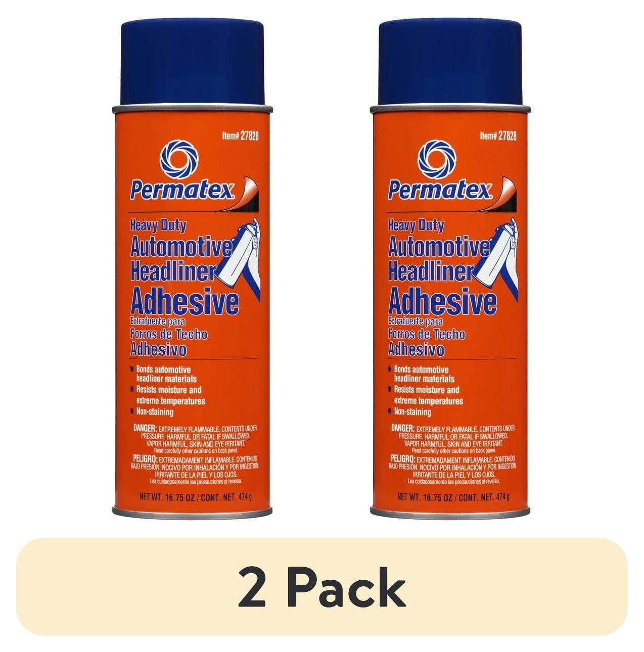 (2 pack) Permatex Body Shop Heavy Duty Headliner & Carpet Adhesive 16.75 oz New - 27828