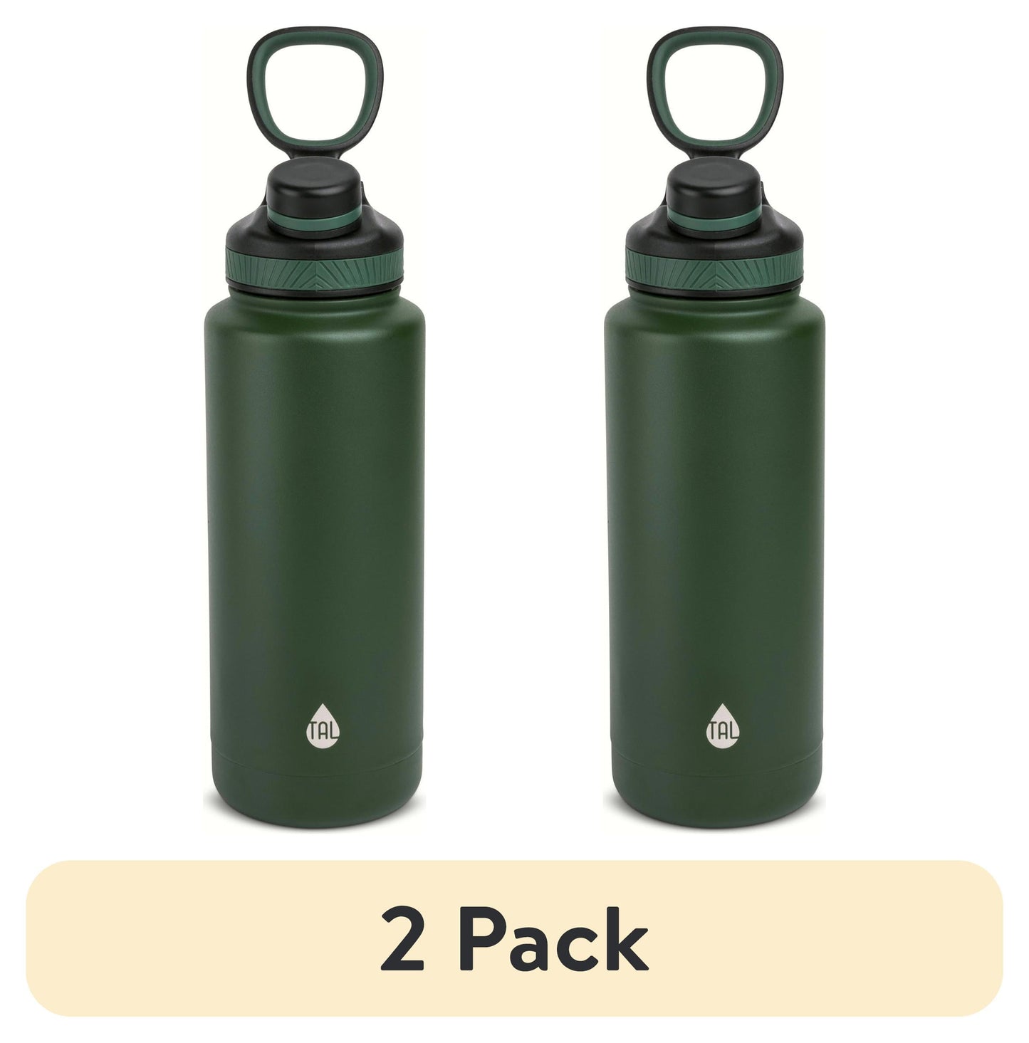 (2 pack) TAL 40 oz Insulated Stainless Steel Water Bottle