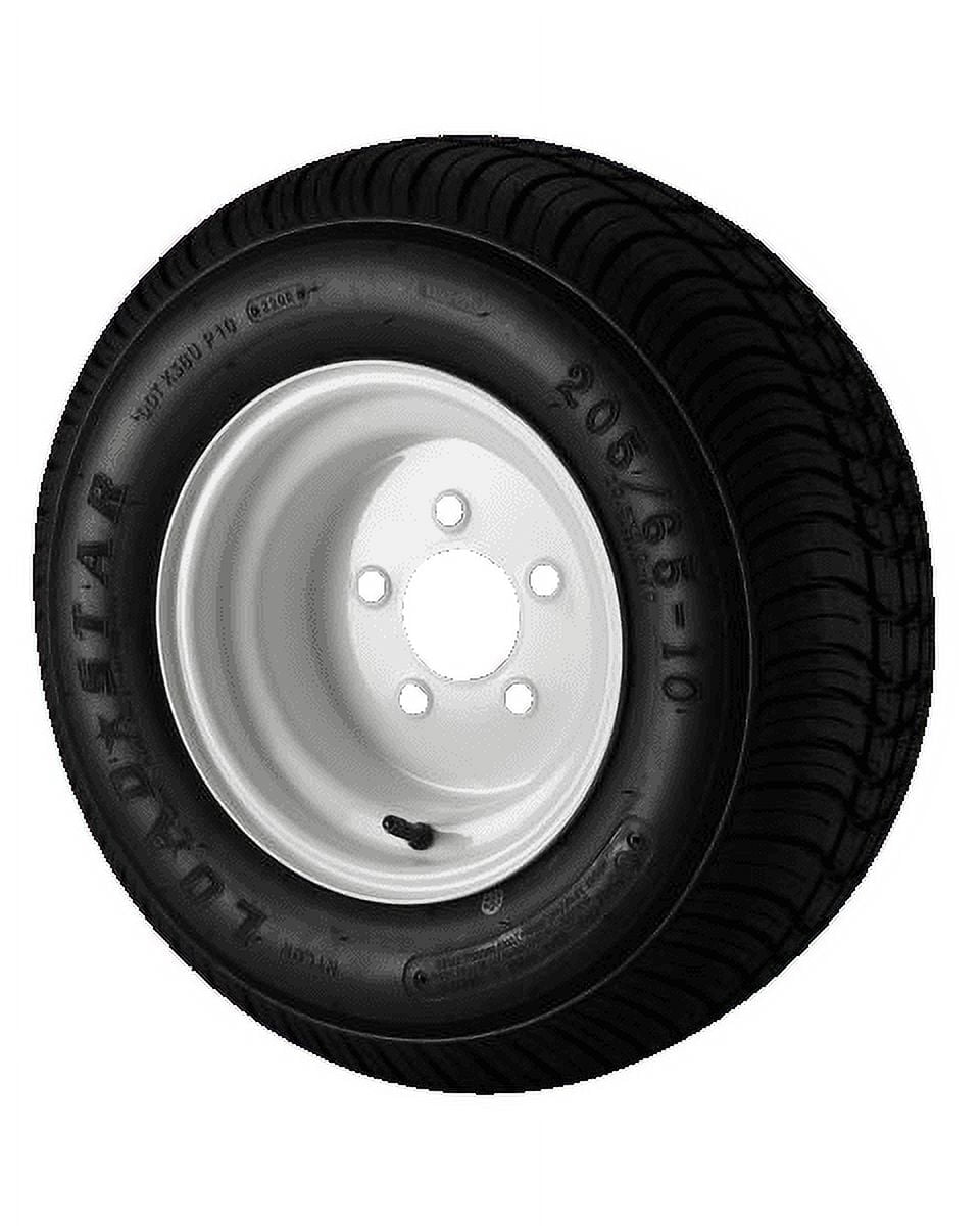 20.5X8.00-10 Loadstar Trailer Tire LRC on 5 Bolt White Wheel