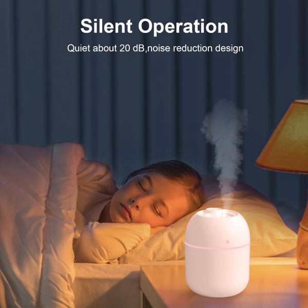 2pcs Portable Mini Humidifier, 220ml,Small Cool Mist Humidifier, Personal Desktop Humidifier For Bedroom Travel Office Home
