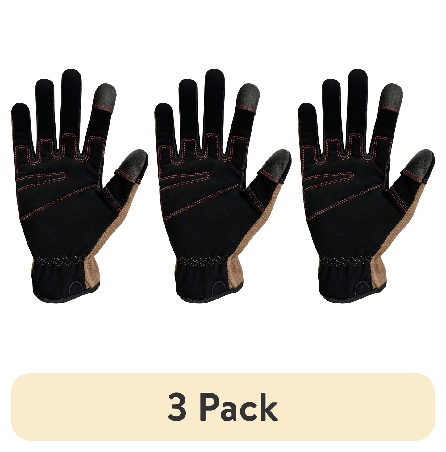 Hyper Tough Guantes de Trabajo Unisex de Algodón Duck Canvas, Marrón, Mediano, HT88981-23