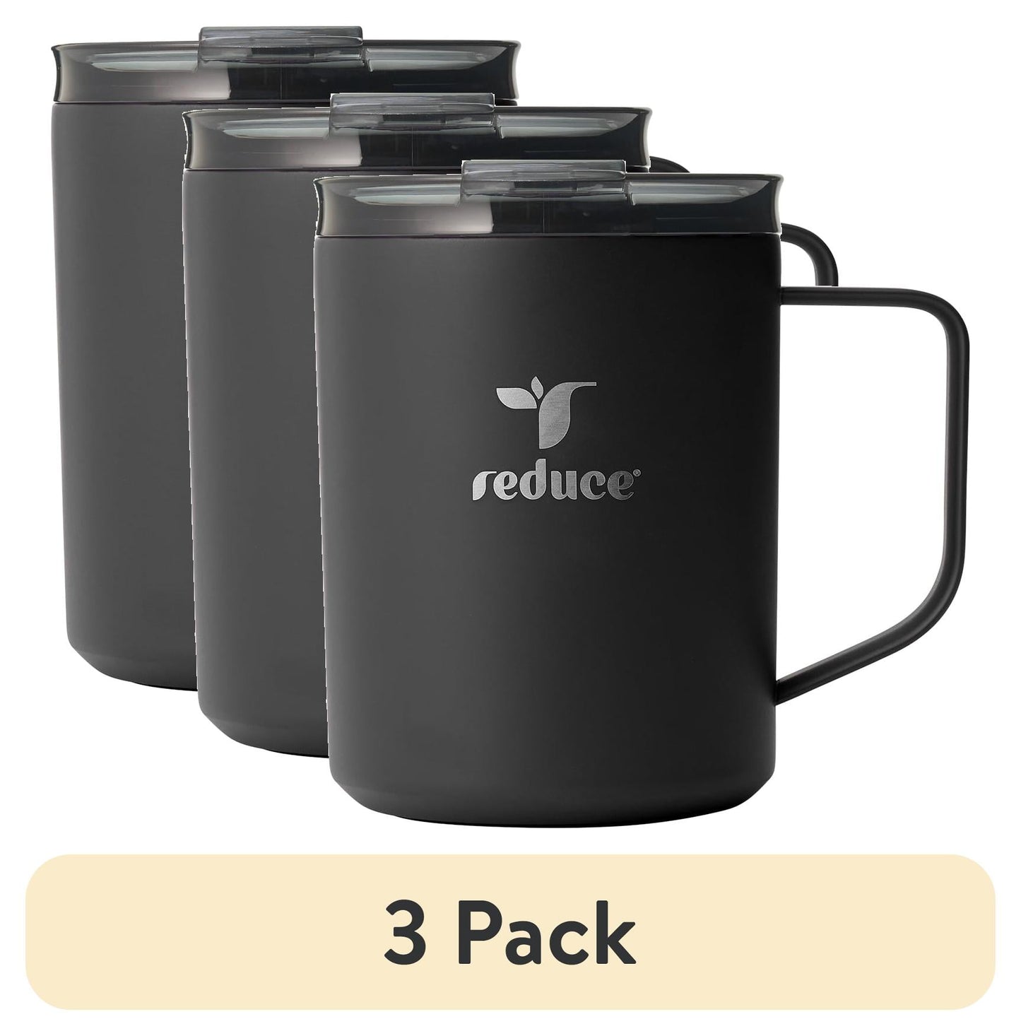 (3 pack) Reduce Hot1 14 oz Stainless Steel Insulated Tumbler with Lid – Black