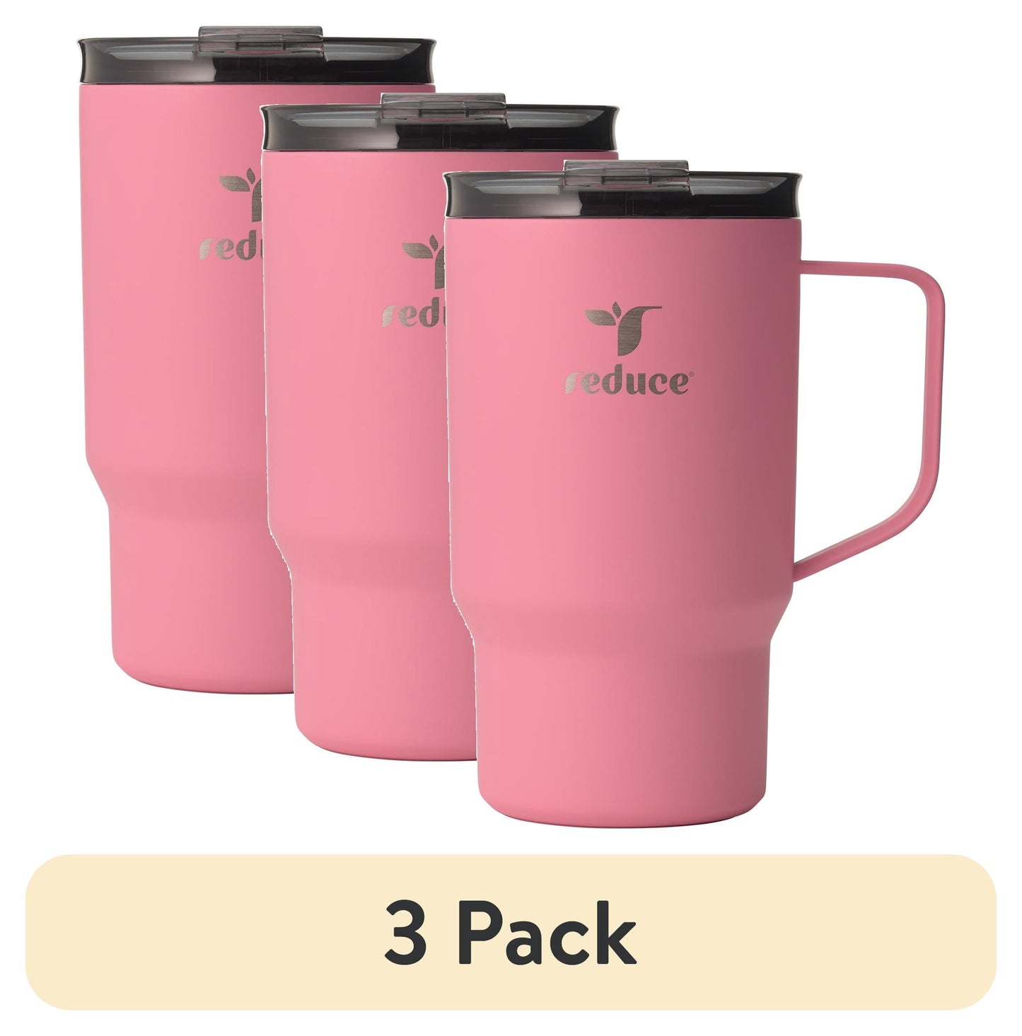 (3 pack) Reduce Hot1 18 oz Stainless Steel Insulated Tumbler with Lid & Handle – Fierce Pink