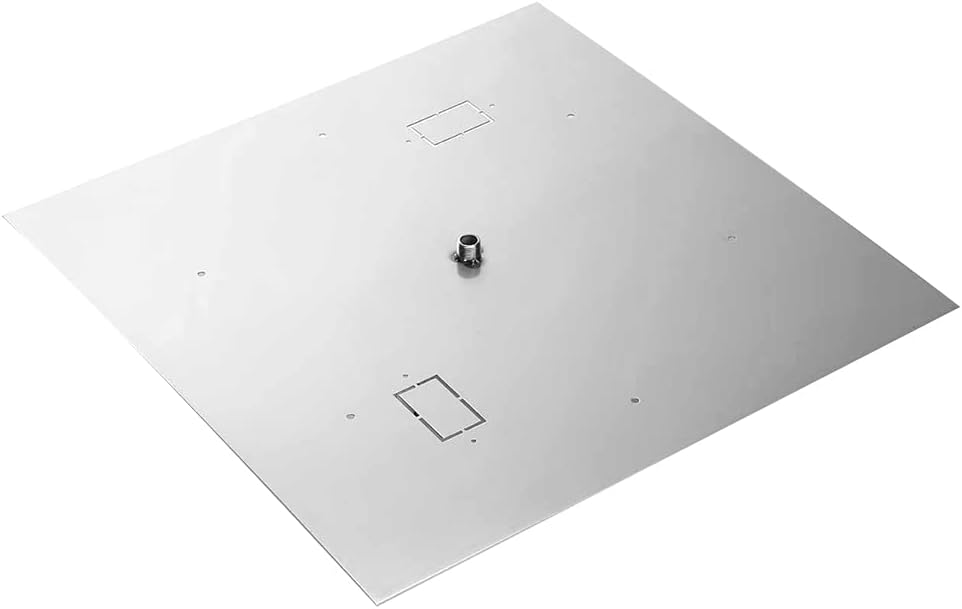 HPC Fire Fire Pit Burner Pan (571-30SQ), Flat Square, 30-Inch