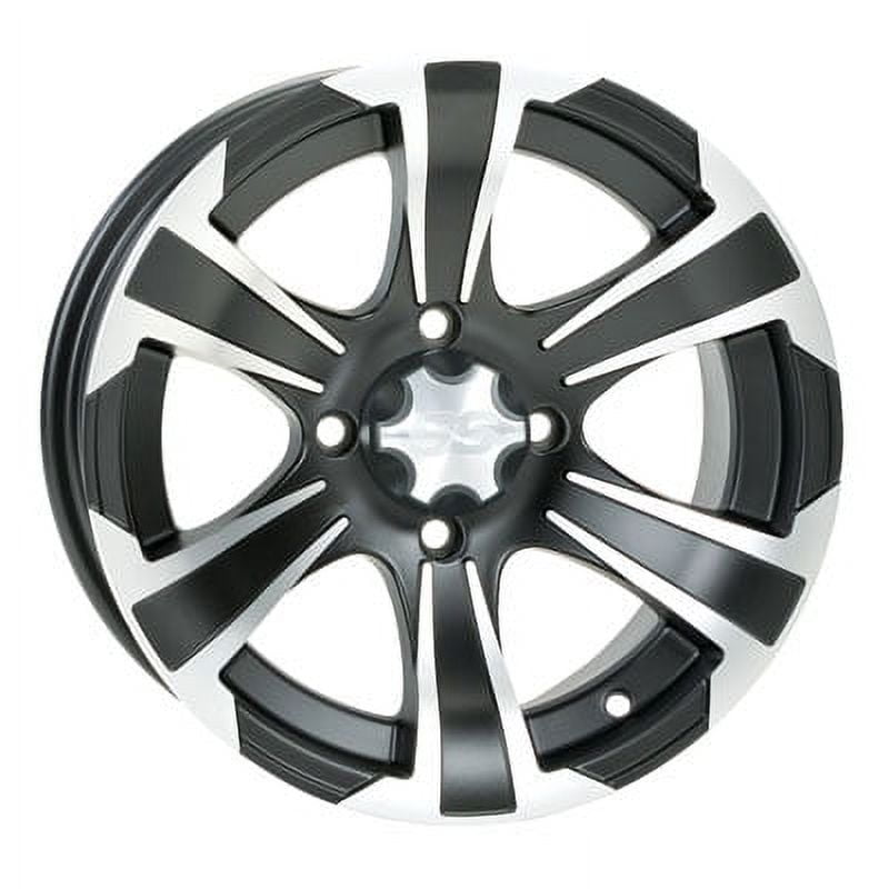 4/110 ITP SS312 Alloy Series Wheel 12x7 2.0 + 5.0 Matte Black for Honda TRX 400EX 1999-2008