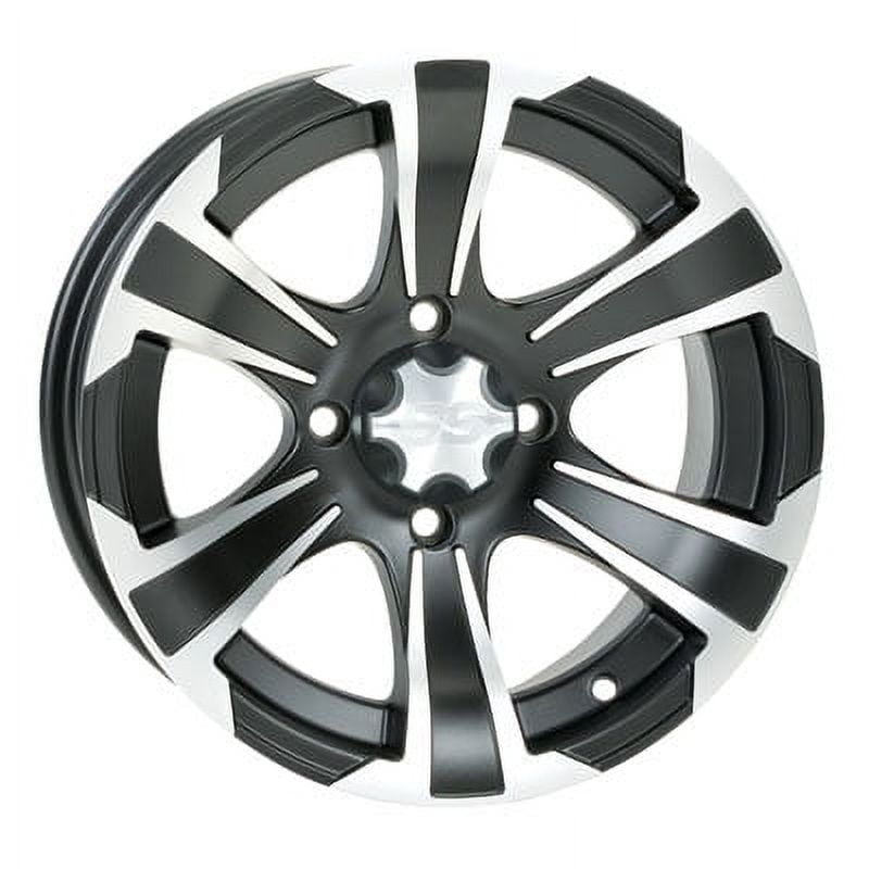 4/156 ITP SS312 Alloy Series Wheel 12x7 4.0 + 3.0 Matte Black for Polaris RANGER RZR S 800 LE 2011-2012
