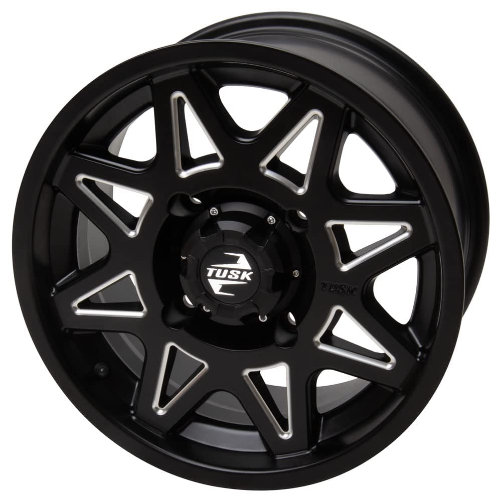 4/156 Tusk Tintic Wheel 15x7 4.0 + 3.0 Milled/Black For Polaris RANGER 4x4 Diesel 2011-2018