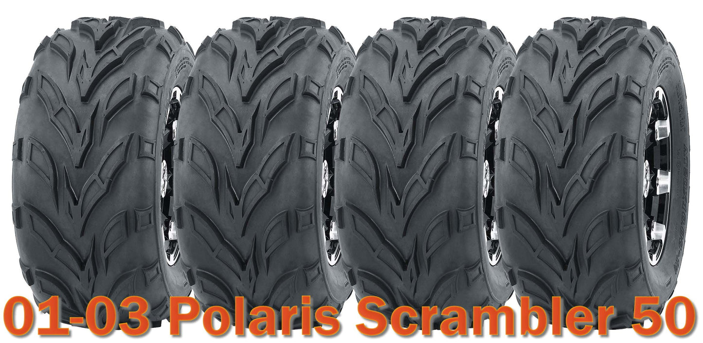 (4) 16x8-7 WANDA ATV tires set for 2001-2003 Polaris Scrambler 50
