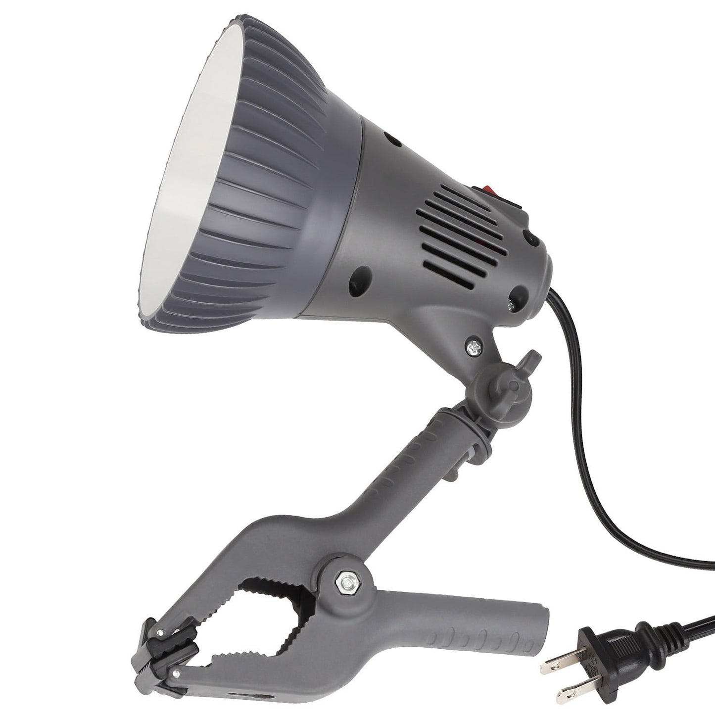 12W LED Clamp Work Lamp, Integrated 360° Rotatable Head, Ultra Bright Work Bench Light, Desk Lamp with Clip, 4000K Cool White