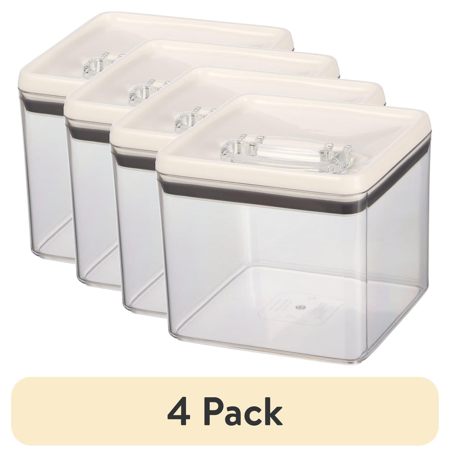 (2 pack) Better Homes & Gardens Flip-Tite® Large 19.7 Cup Airtight Bagel Food Storage Container, BPA-Free, Stackable Pantry Canister, Ideal Use for Pantry Organization and Food Storage