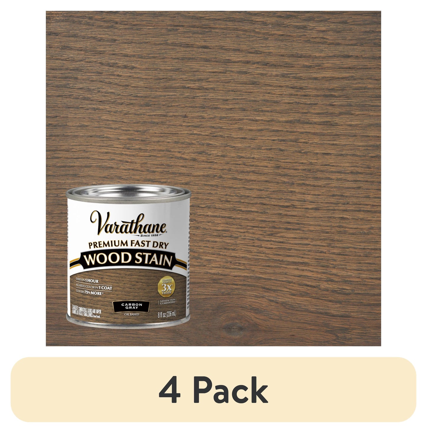 Carbon Gray, Varathane Premium Fast Dry Wood Stain-307416, 8 fl oz