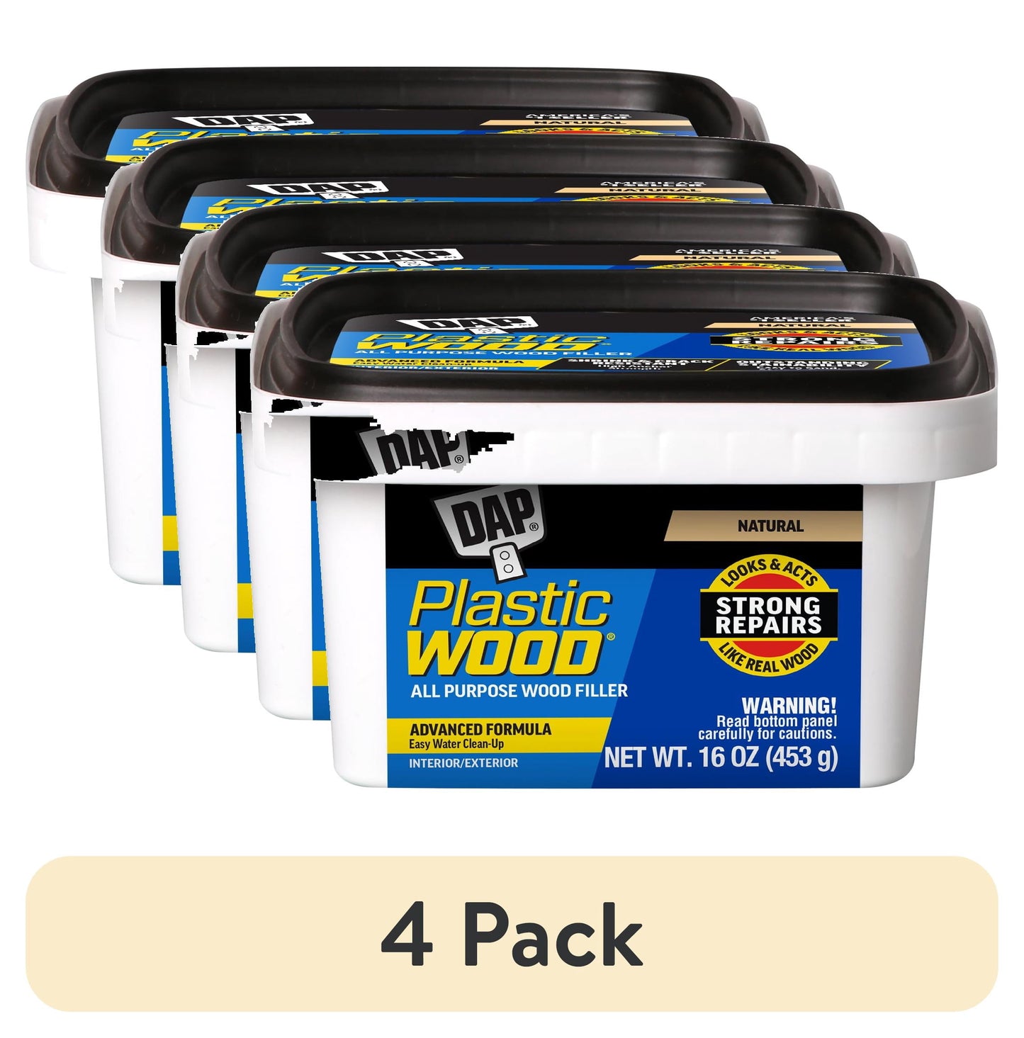 DAP Látex de Madera de Plástico, 16 oz, Relleno de Madera Natural para Todo Uso
