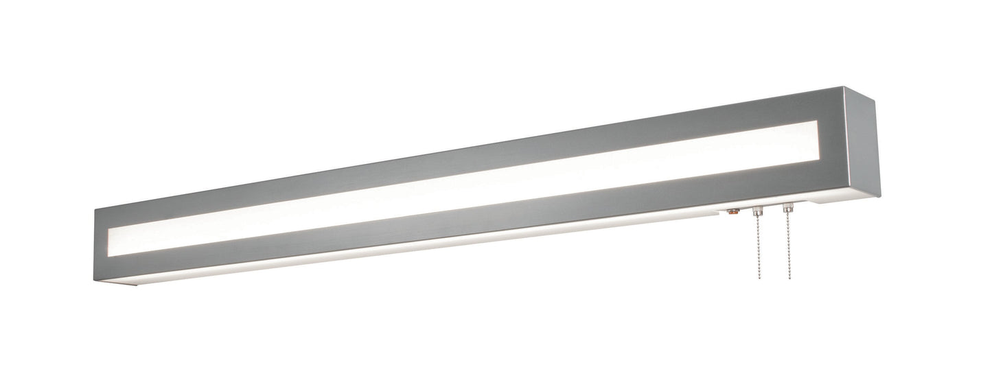 AFX Hayes 37-in W 1 -Light Satin Nickel Transitional Integrated LED Wall Sconce