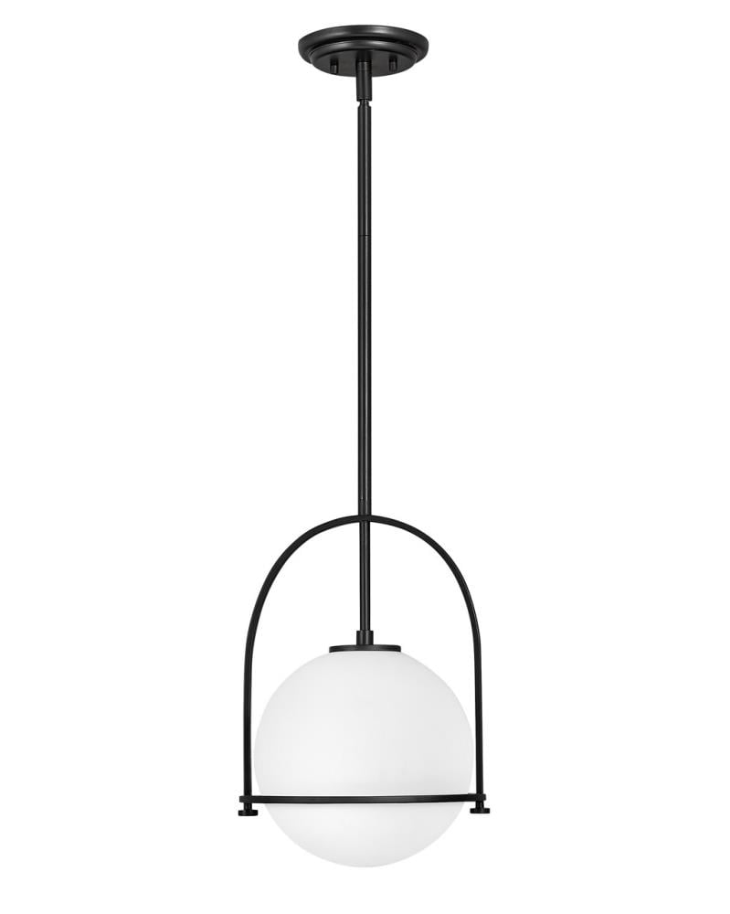 Hinkley Somerset Black Transitional Opal glass Globe Medium Hanging Pendant light 3661551