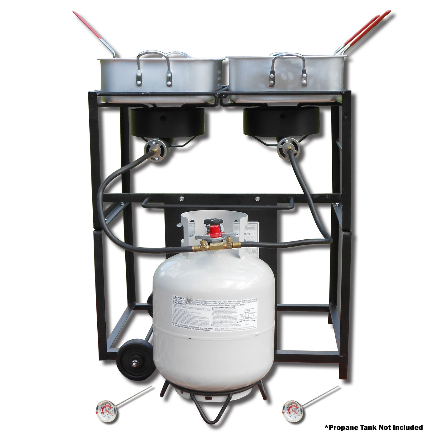 King Kooker Outdoor Cooker 2-Burners Propane Manual Steel Outdoor Burner 6217