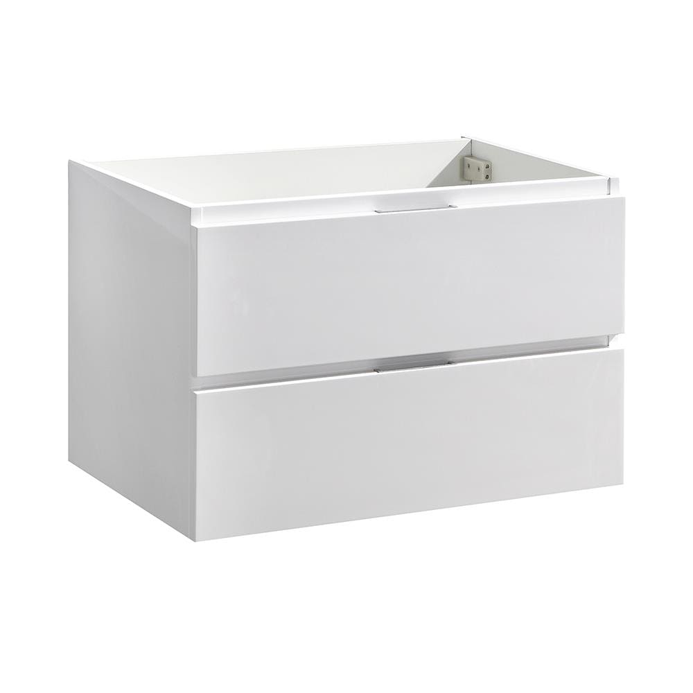 Fresca Valencia 30-in Glossy White Bathroom Vanity Base Cabinet without Top