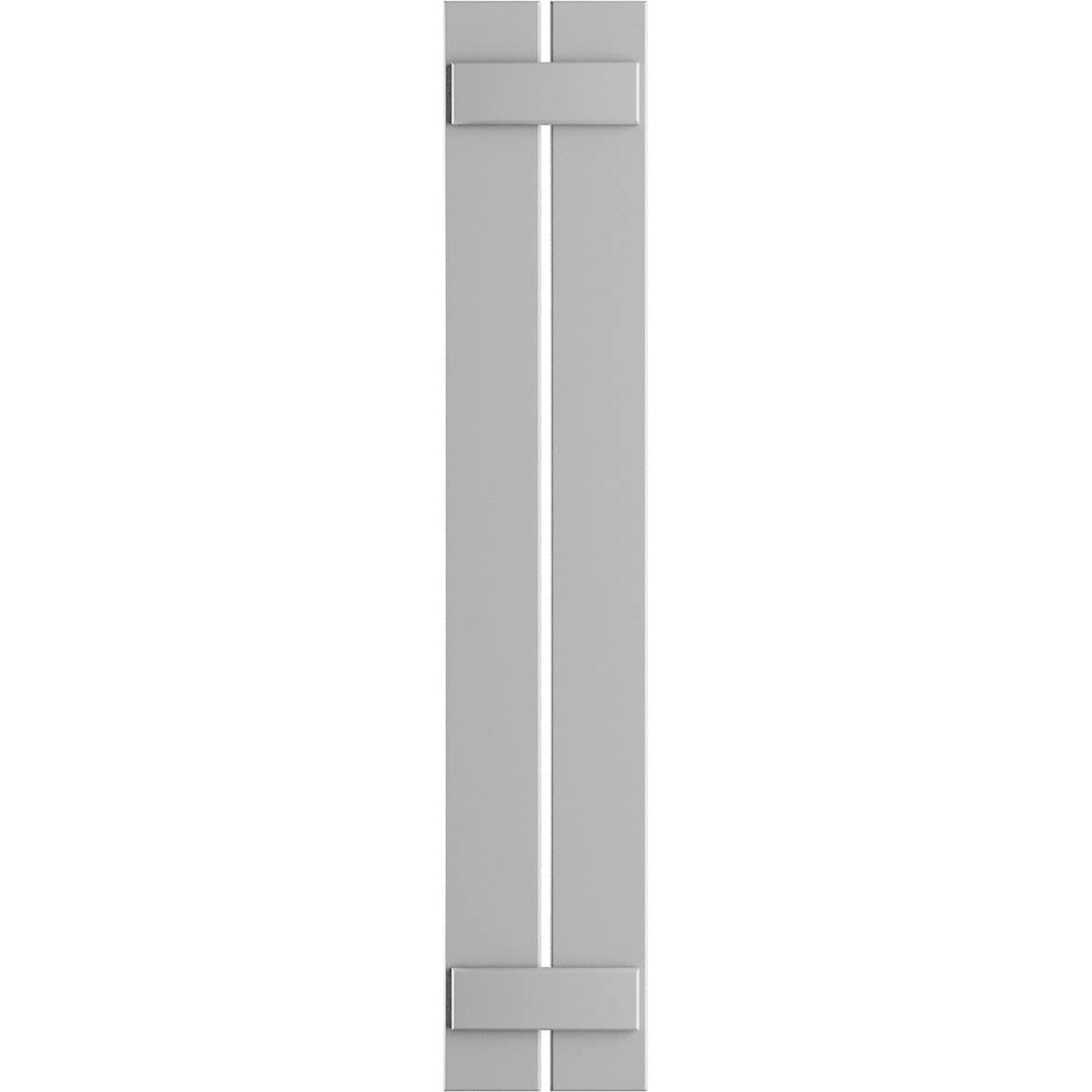 Ekena Millwork 11.25-in W x 57-in H Hailstorm Gray Board and batten Spaced Exterior Shutters ( 2 -Pack )
