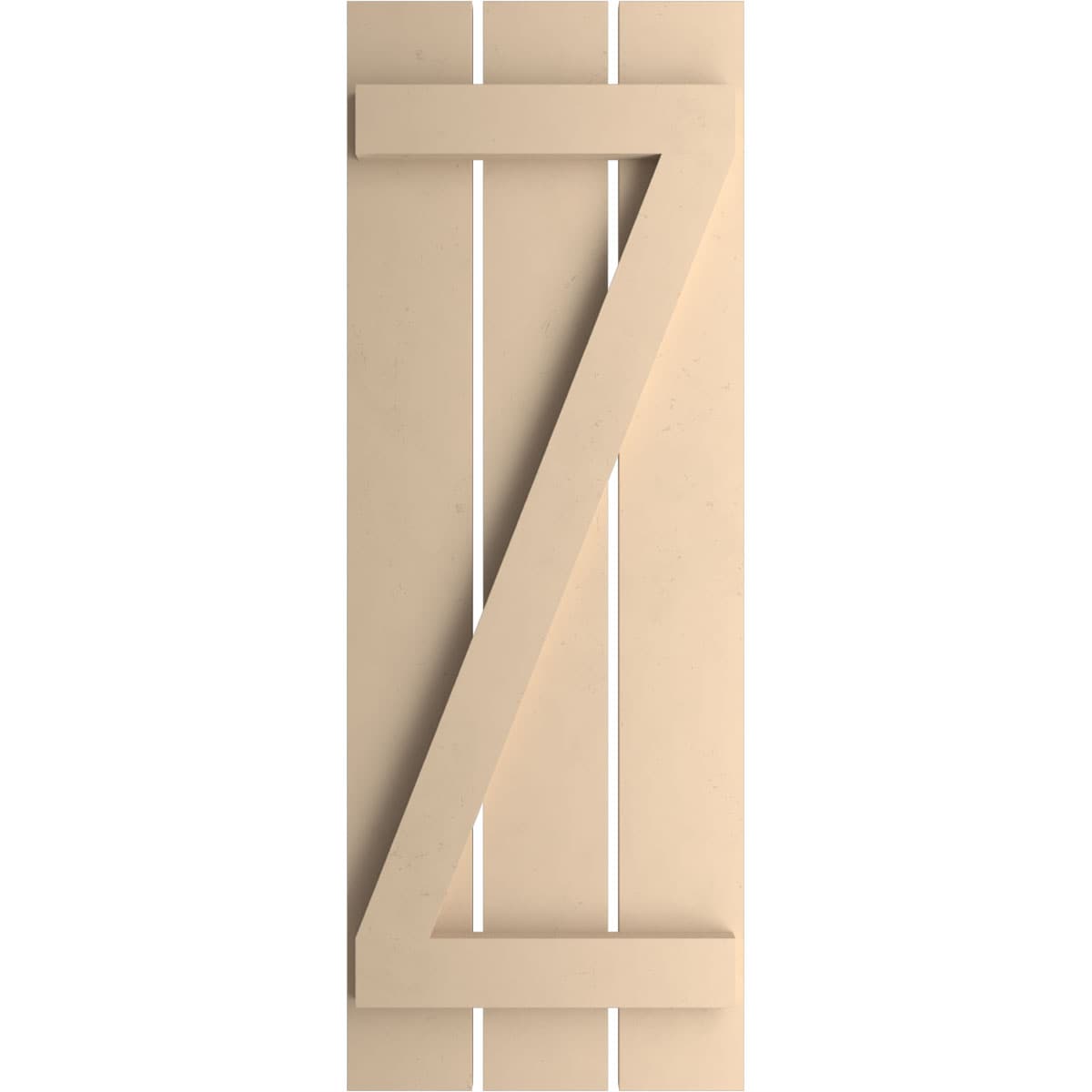 Ekena Millwork 17.5-in W x 70-in H Smooth Paintable/Stainable Board and batten Spaced with z-bar Exterior Shutters ( 2 -Pack )