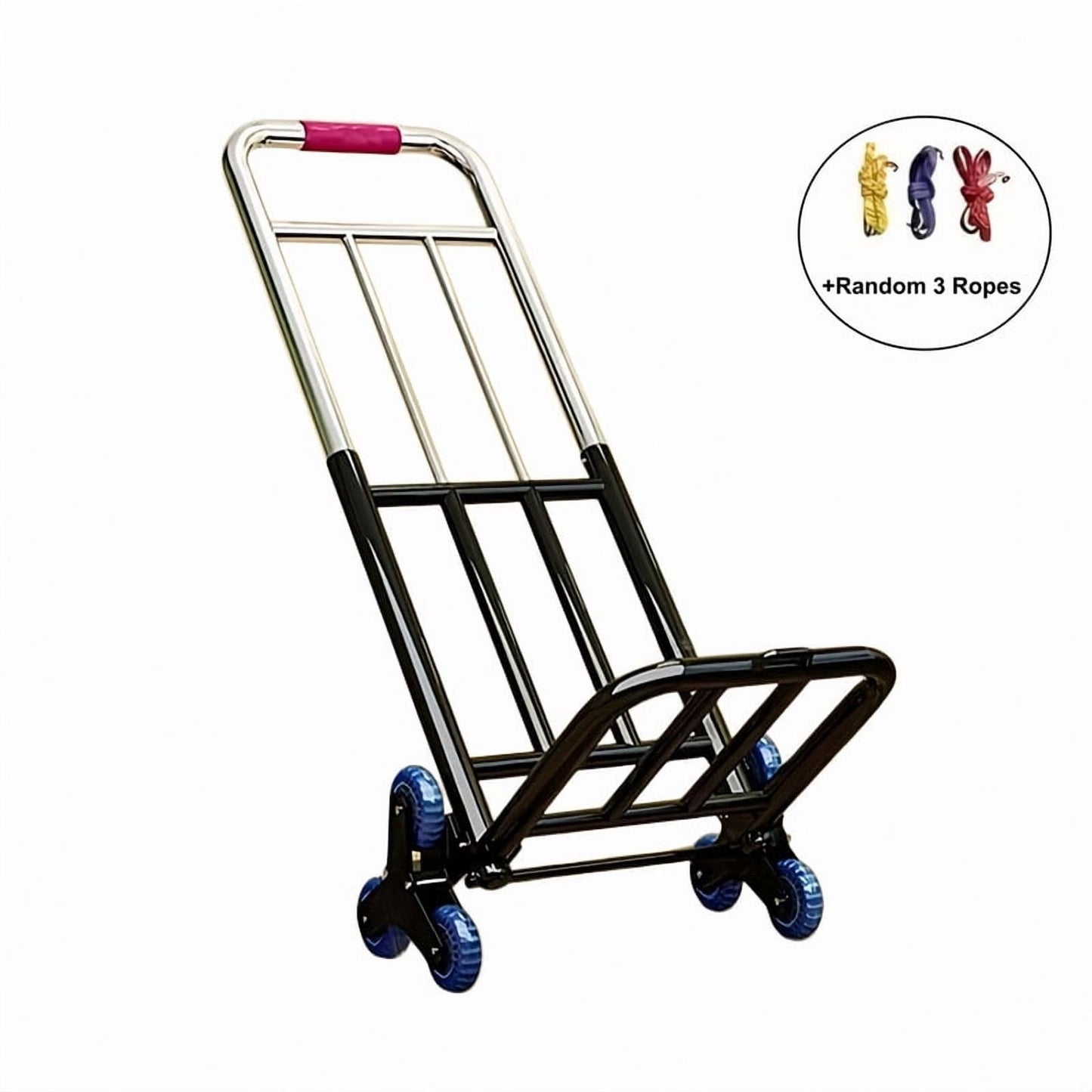 500LBS Capacity Heavy Duty Garden Folding Trolley with Step Crawler Wheels, Stair Climbing Dolly Cart for Warehouse, Shopping
