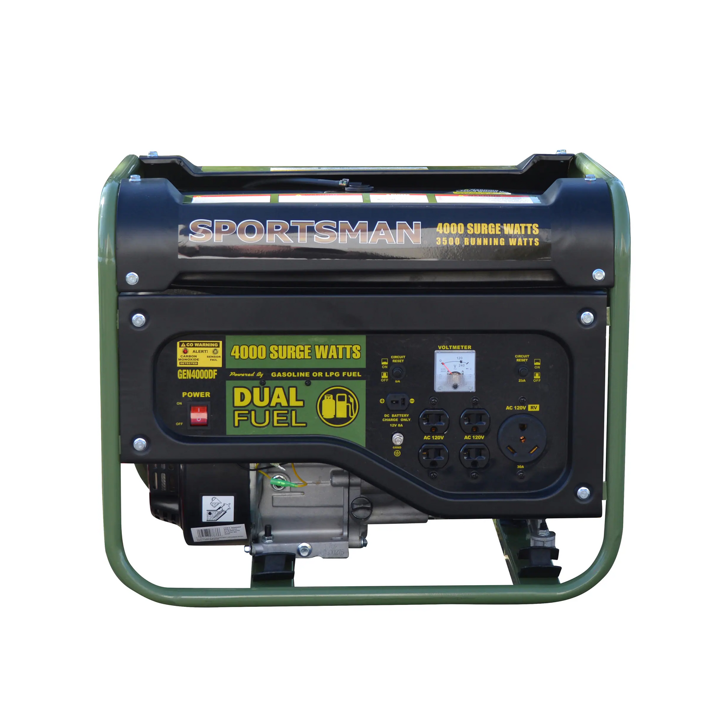 Sportsman Compact Lightweight CO Detecting Auto Shutoff 3500-Watt Dual Fuel (Gasoline/Propane) Portable Generator 553826