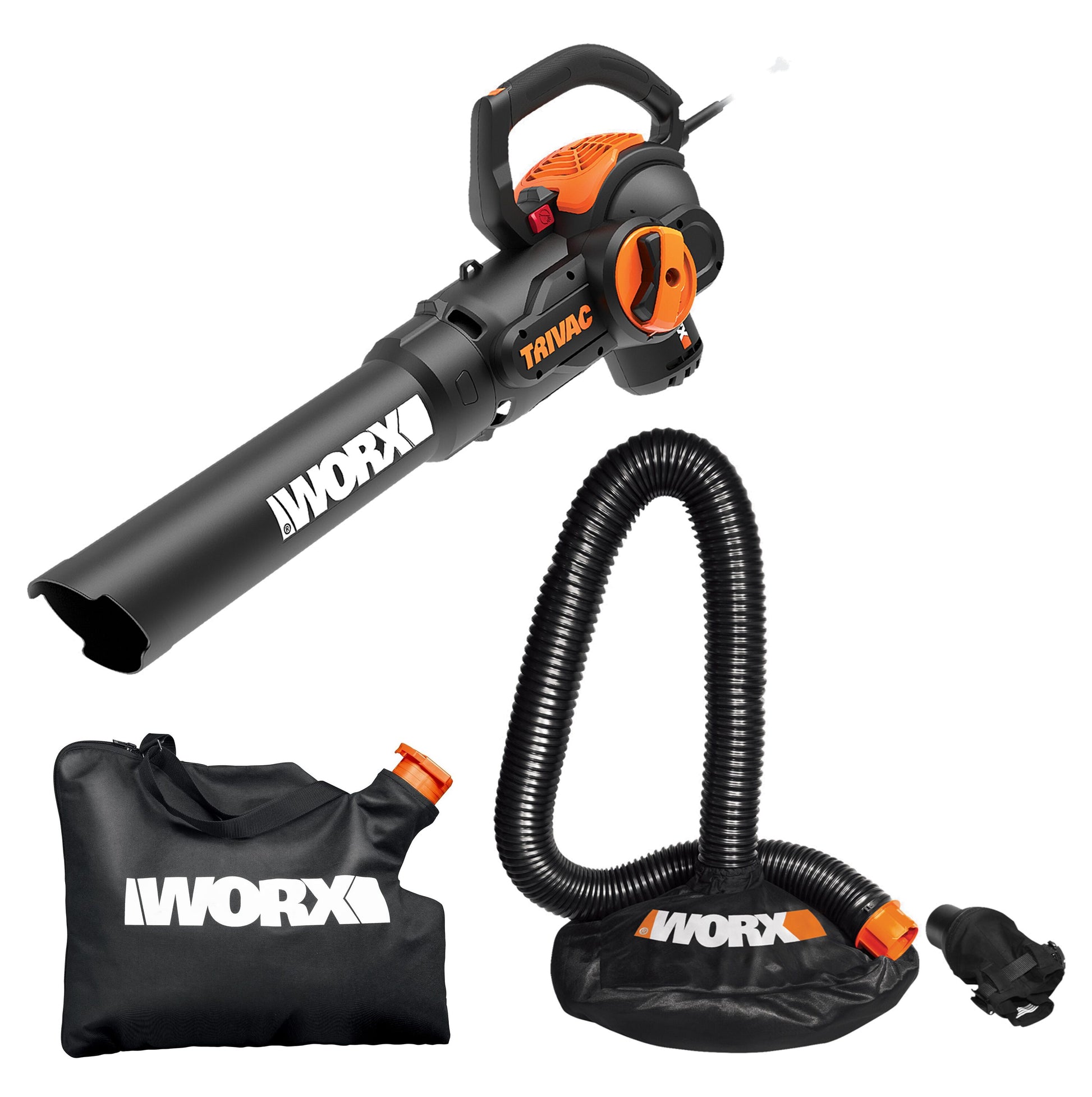 WORX Trivac 620-CFM 70-MPH Corded Electric Handheld Leaf Blower WG524