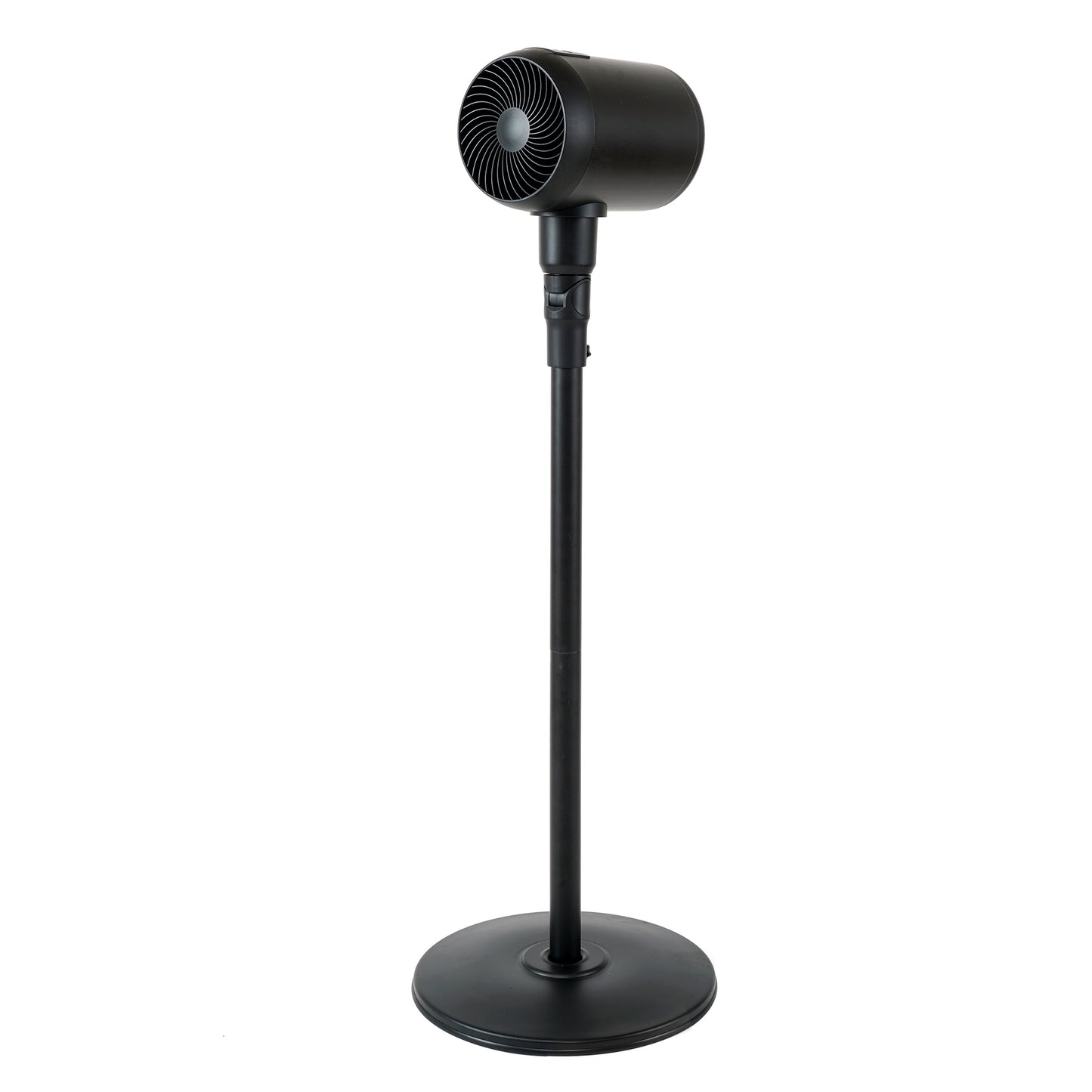 GZMR 7-in 120-Volt 6-Speed Indoor Black Oscillating Pedestal Fan with Remote GZ-DHFTRO7B