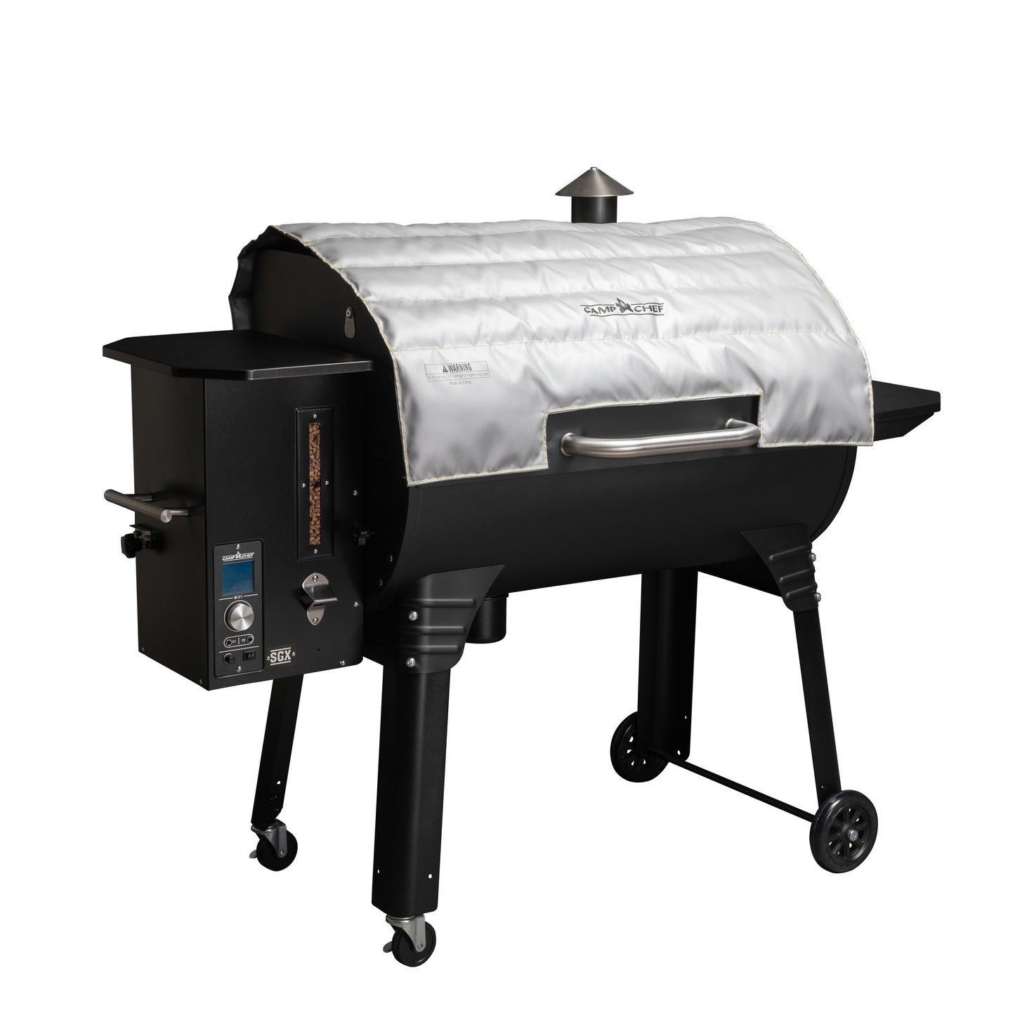 Camp Chef Insulated Blanket 37-in W x 40-in H Silver Pellet Grill Cover PG36BLKL