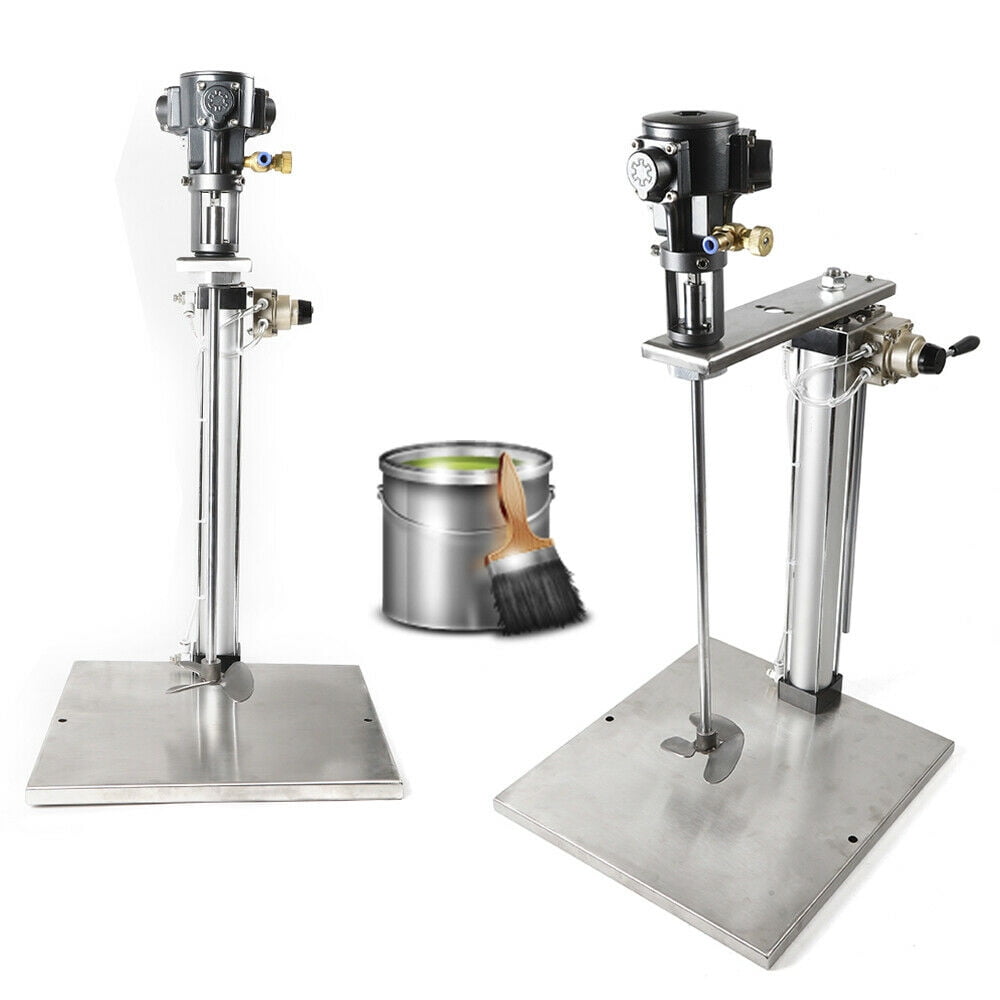 5 Gallon Paint Air Power Mixer With Air Lift Pail Pneumatic Lift & Power+Stand