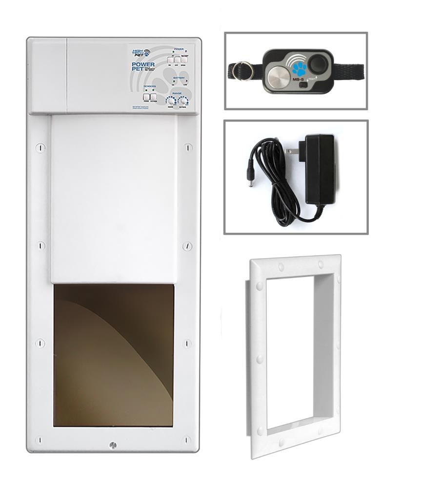 High Tech Pet 12-in x 28-5/8-in White Composite Medium Dog/Cat Door for Entry door/Wall