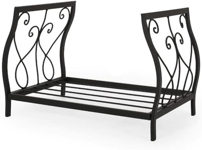 Heavy Duty Black Iron Firewood Storage Rack for Home Fireplace Organize Firewood with This Sturdy Tool Rack Keep Your Wood Dry and Neat in Style(